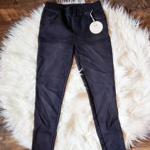 Black denim jeggings